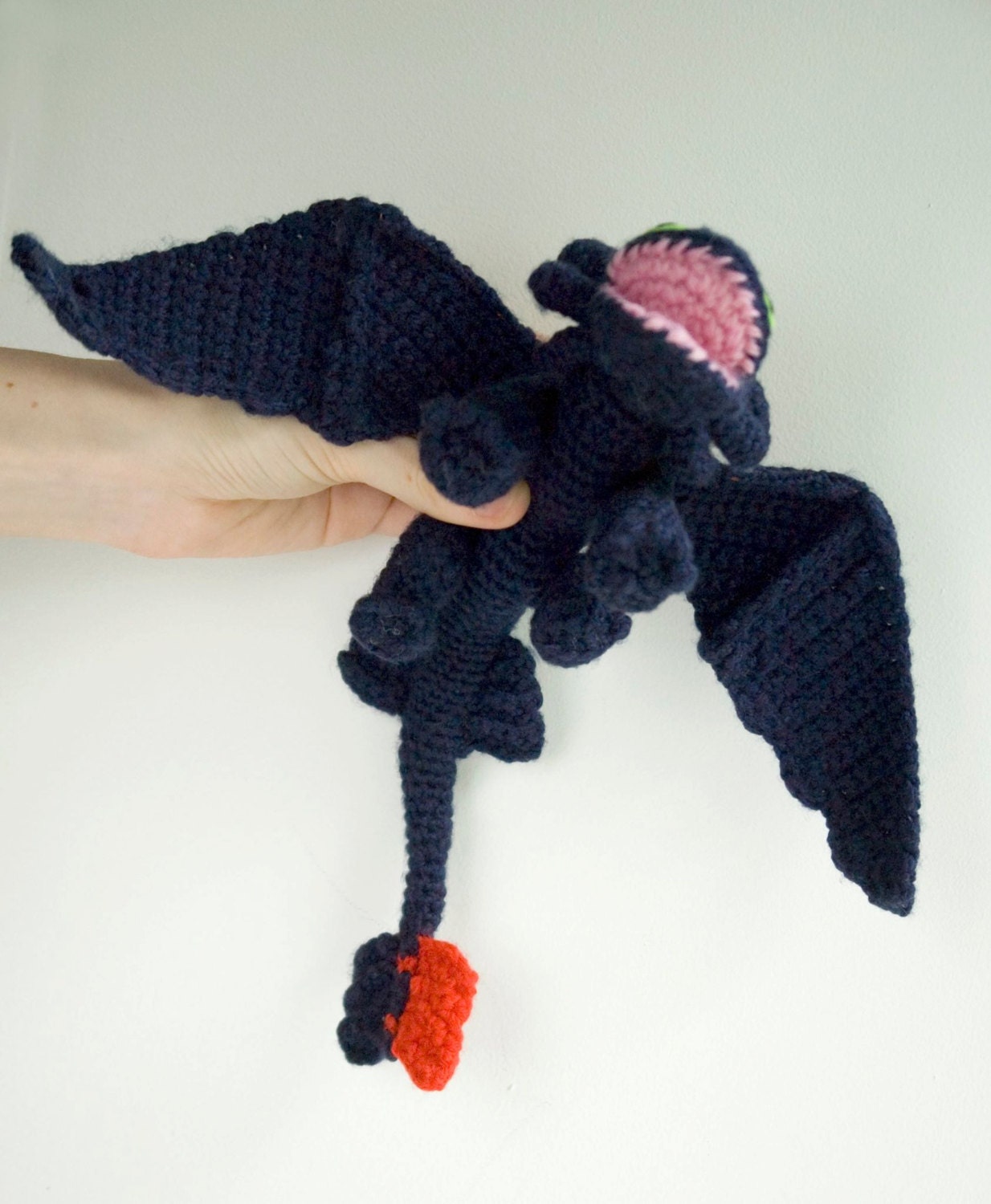 CROCHET PATTERN for Toothless dragon amigurumi by tinyAlchemy