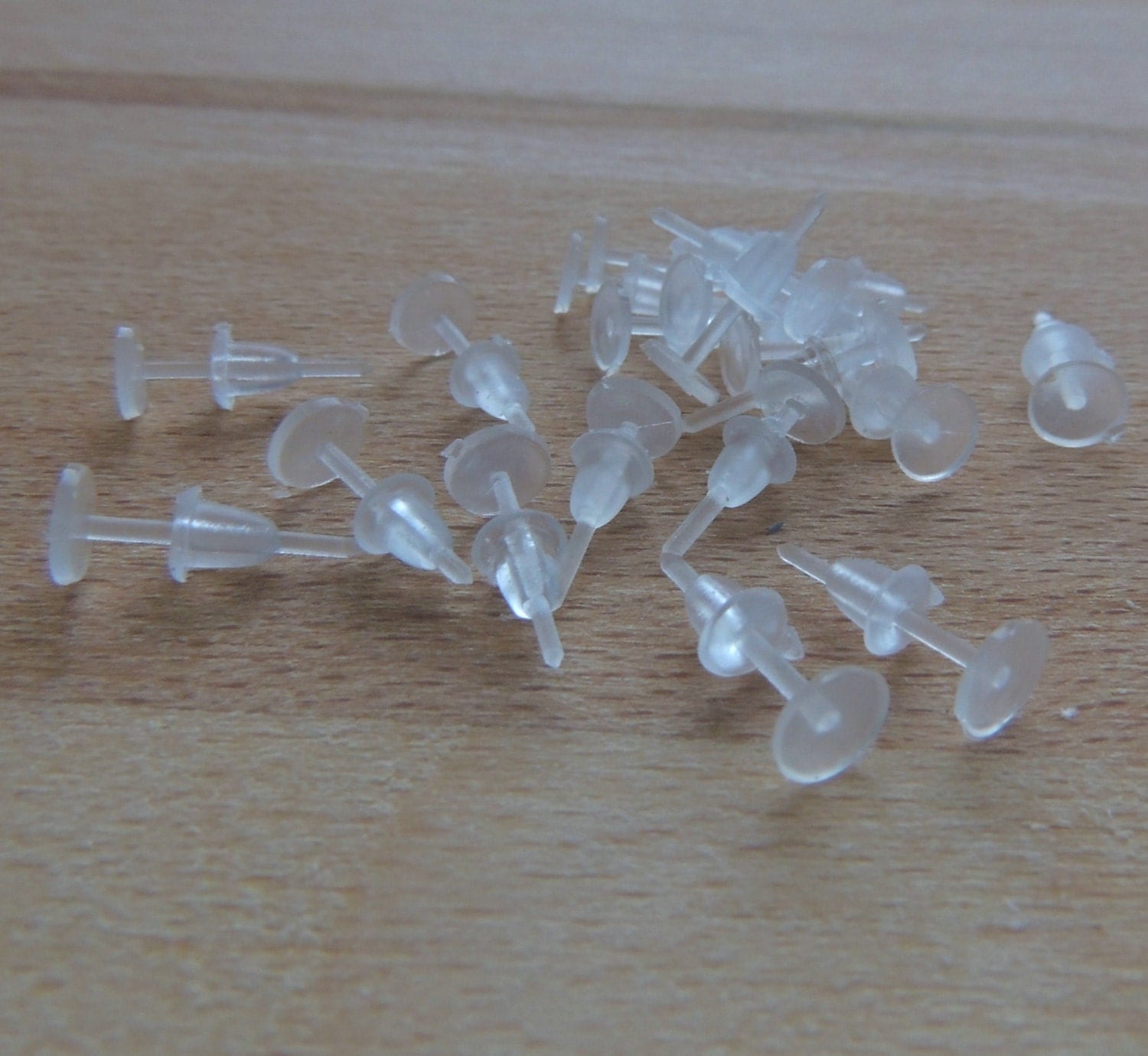 Plastic Earring Post with Rubber Backs 3 Pairs by TakeHeartCanada