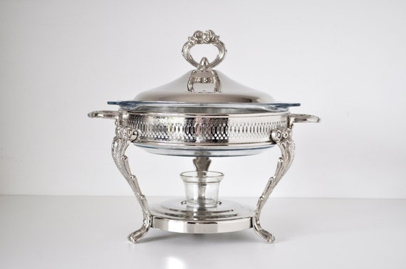 Elegant Silver Chafing Dish by MyButlersPantry on Etsy