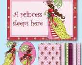 80% OFF Valentine Princess clipart, package clipart, papers, wall plaque vector graphics, commercial use, digital clipart, instant download Il_170x135