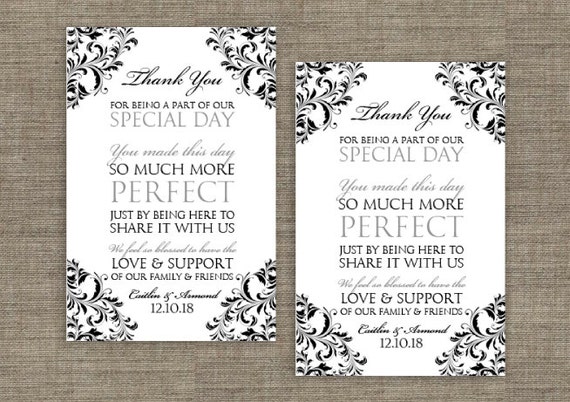 Unique 55 Thank You Card Wedding Text