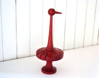 Wooden Napkin Holder Bird / Paavo Asikainen vintage 70s Finland