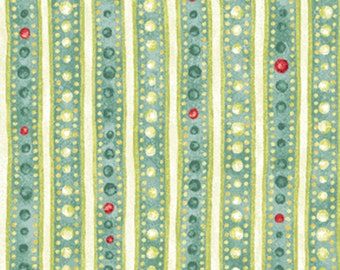 Half Yard Jingle All The Way - Blinking Lights in Teal - Christmas Cotton Fabric Line Designed by Nancy Halvorsen for Benartex (W1008)