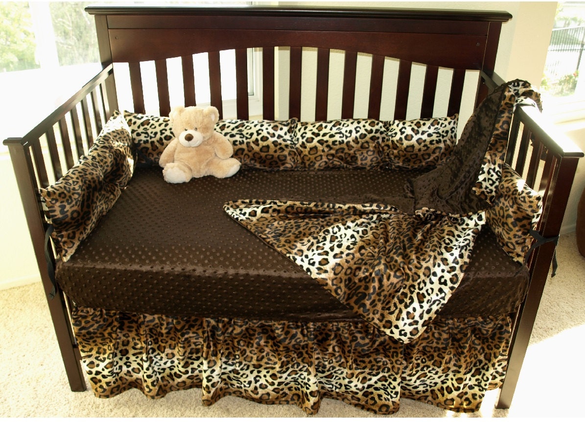 Leopard Print Crib Bedding Set