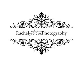 Retiring/Clearance! Custom Premade Photography Logo and Watermark "Victorian Flowers" - Fully Customizable Font and Color