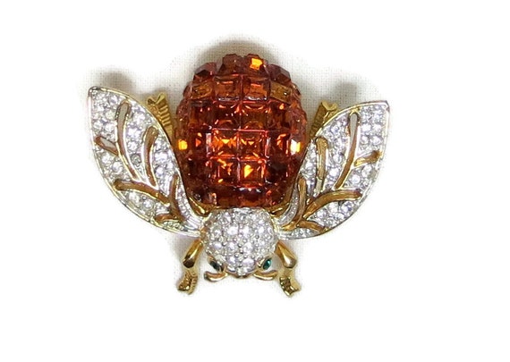 With vintage bee pin Vintage bee pin confirm. happens