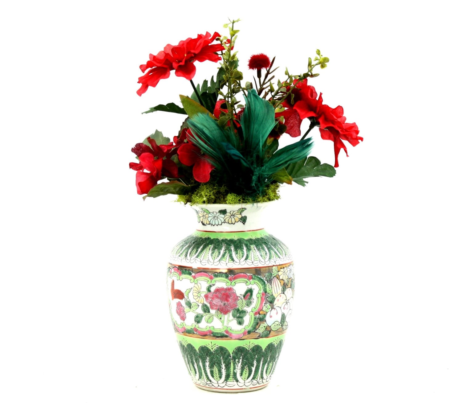 Lovely Silk Flower Arrangement Kitchen Island by Patiquefloral