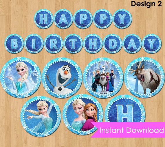 disney frozen banner instant download frozen banner