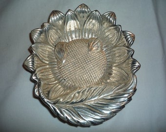Silverplated Sunflower Candy Bowl