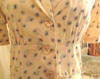 Vintage Full Length Peachy Beige Dress