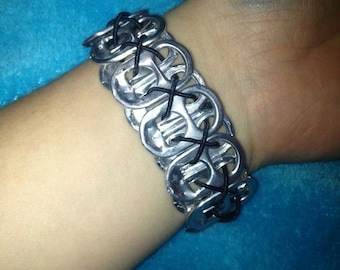 Upcycled Can/Pop Tab Bracelet Cuff for Men and Women