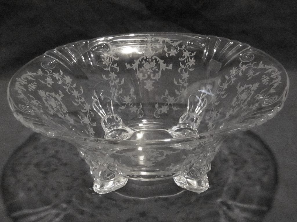 Vintage Fostoria Glass Etched Navarre 105 Dolphin 7042