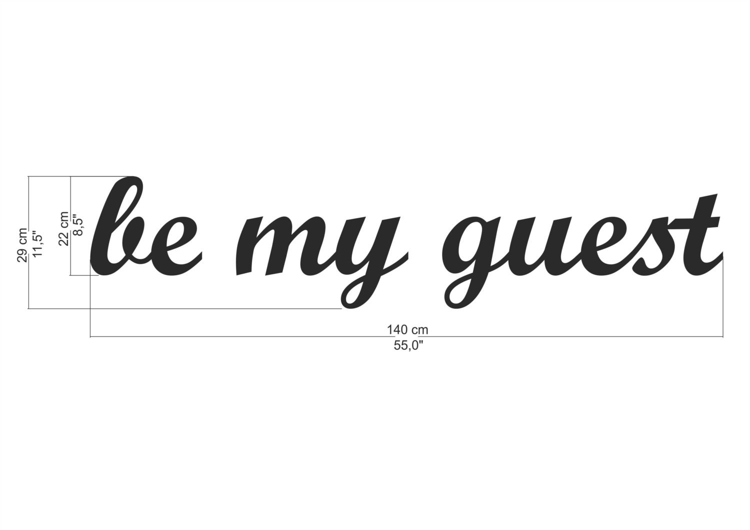 script wooden letter be my guest sign for home kitchen