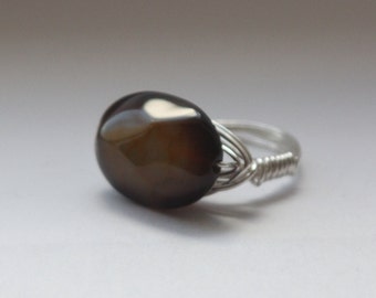 Popular items for brown stone ring on Etsy