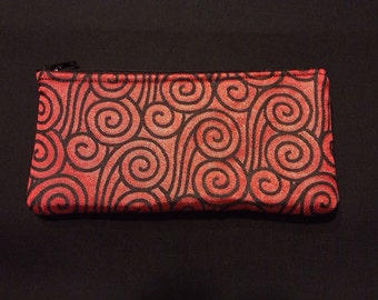 Smoke Swirl Brocade Pencil Case / Zipper Pouch #174
