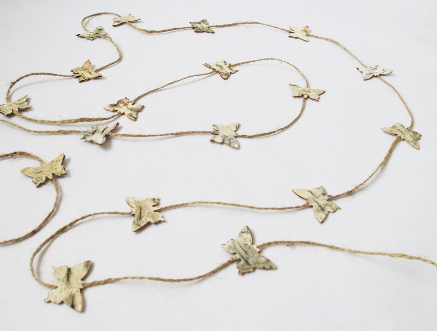 garland birch bark garlands natural butterflies butterfly 8 garland birch bark garlands natural butterflies butterfly 8