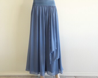 Navy Blue Long Skirt. Maxi Skirt by lisaclothing on Etsy