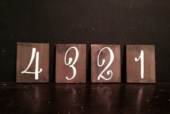 items similar to rustic wooden table numbers on etsy