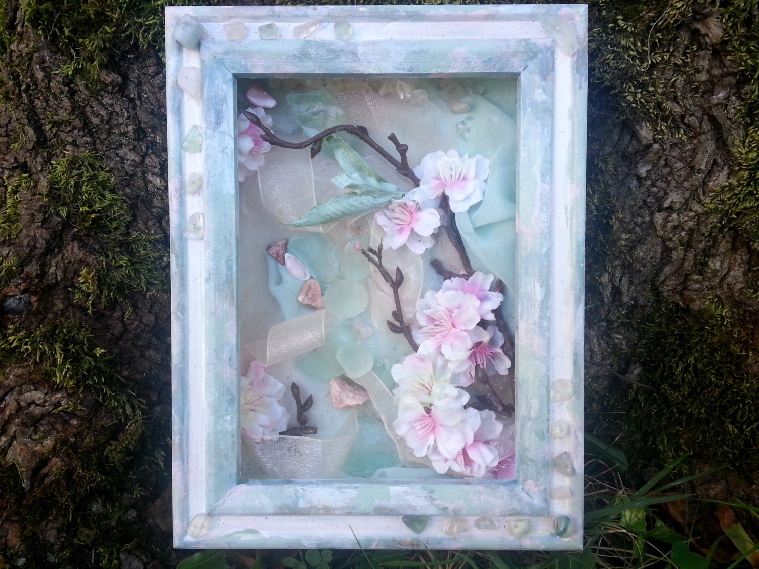 Mint Blush Shadow Box