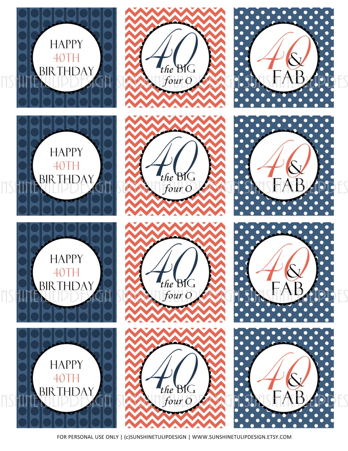 40th-birthday-printable-cupcake-toppers-sticker-labels-and
