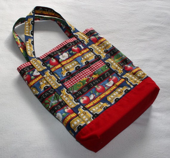 Items similar to Handmade BacktoSchool Bag or Teacher's Tote on Etsy