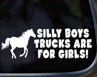 Slly Boys Trucks Are for Grls Decal Grl Truck Stcker Decal Gft for Slly Boys Trucks Are for Grls Decal Grl Truck Stcker Decal Gft for
