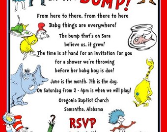 Dr. Seuss BABY SHOWER Party Invitations Custom Personalized