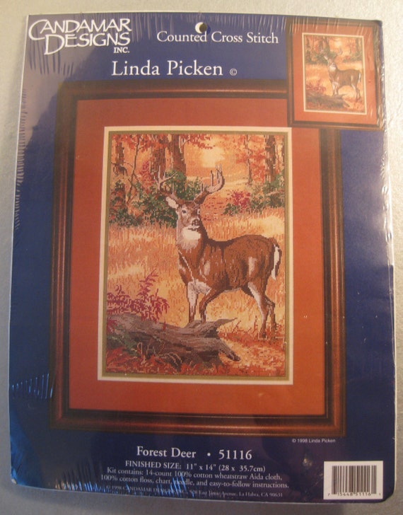Counted Cross Stitch Kit Forest Deer Candamar