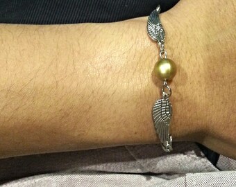 Golden Snitch Wing Bracelet