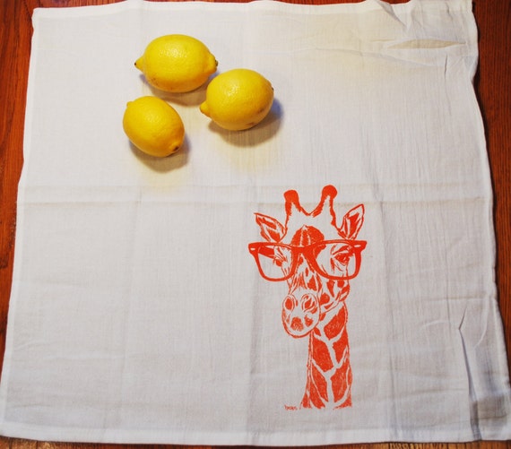 Cotton Napkins Screen Printed Recycled Cotton Cloth Napkins