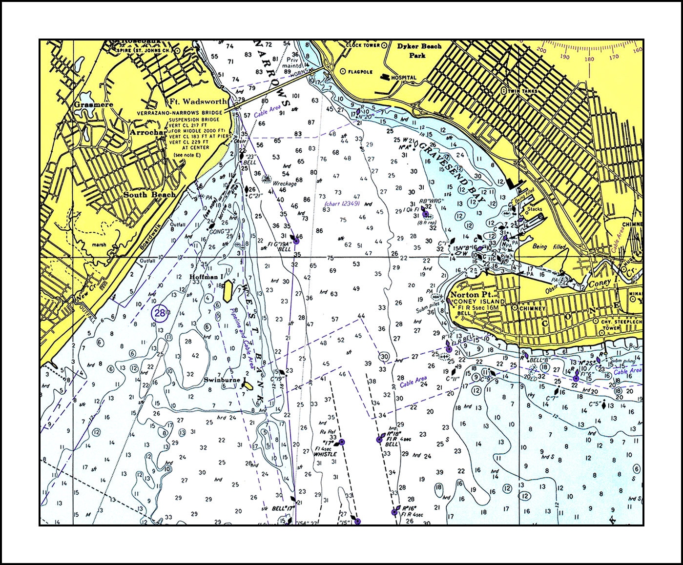 New York Nautical Chart Nautical Chart New YorkNew York