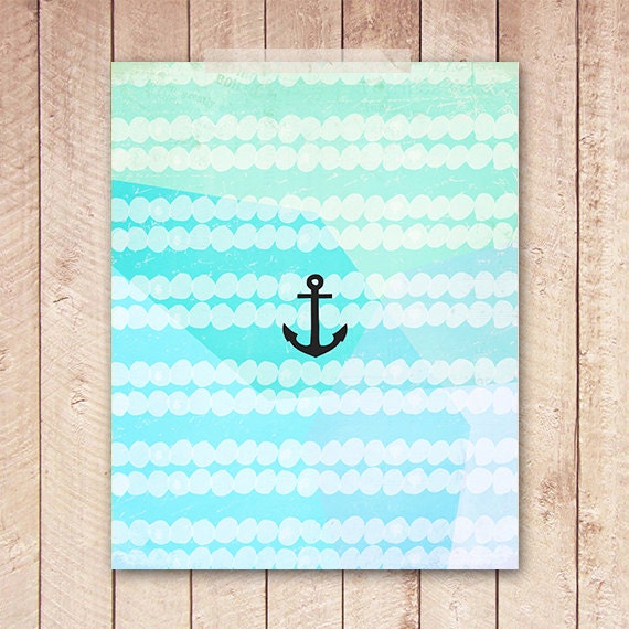 8x10 Art Print, PRINTABLE Abstract Modern Art Printable, Nautical ...