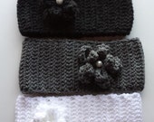 Flower Headband- 30 Color Choices! Custom Order, custom color, womens headband, winter accessories,cold weather, winter headband, womens hat