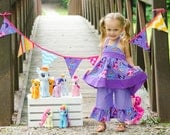 My little Pony Swing Halter Top w/ purple capris outfit girls - Rainbow dash/Pinkie Pie/Twilight/Sparkle Custom Boutique Outfit Sizes 12m-12