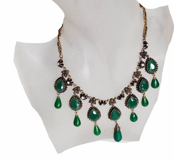 Victorian era Emerald set in Handmade by VirjinyaCVDesign on Etsy