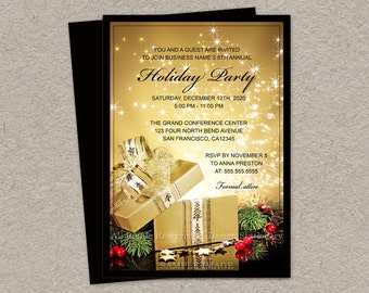 Holiday Party Ticket Invitations Elegant Printable Ticket