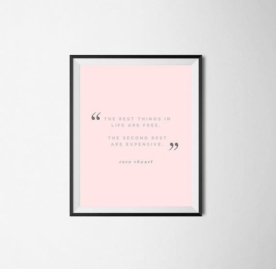 The Best Things In Life Coco Chanel by RoseAndJulepPaper on Etsy