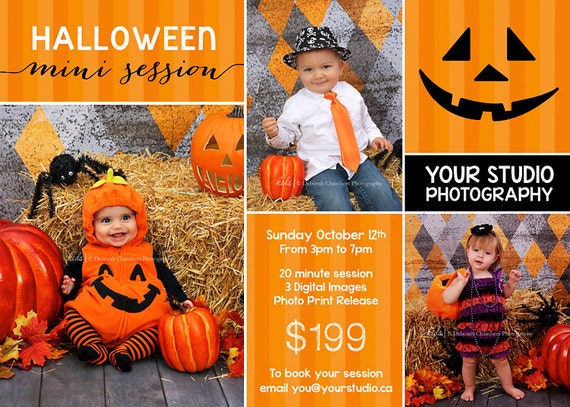 Halloween Mini Session Halloween Template Halloween Flyer