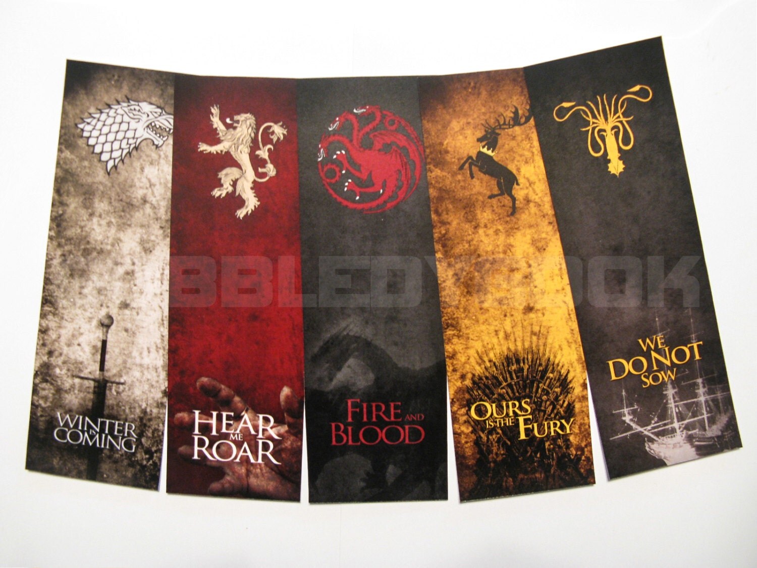 Game of Thrones Bookmarks 5 Printable Designs for Download