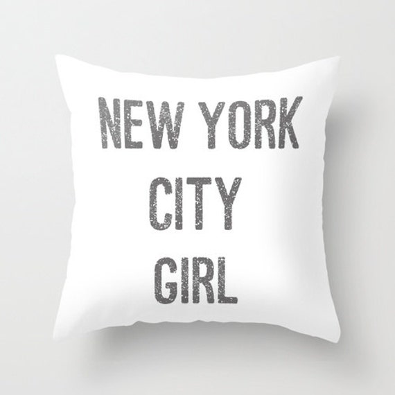 Velveteen Pillow New York City Girl New York City Decor