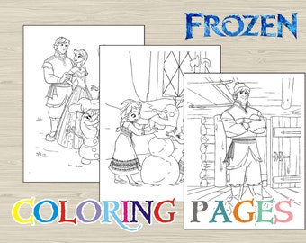 Frozen coloring | Etsy