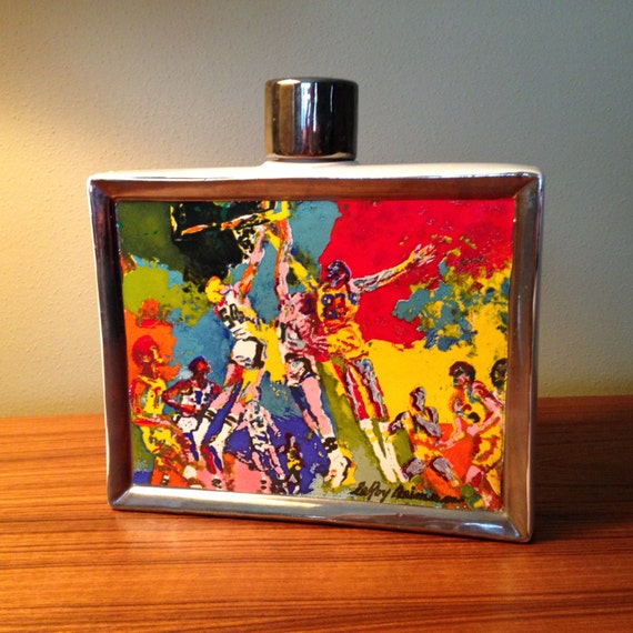 Vintage LeRoy Neiman Sports Commemoratives Satinwood Whiskey