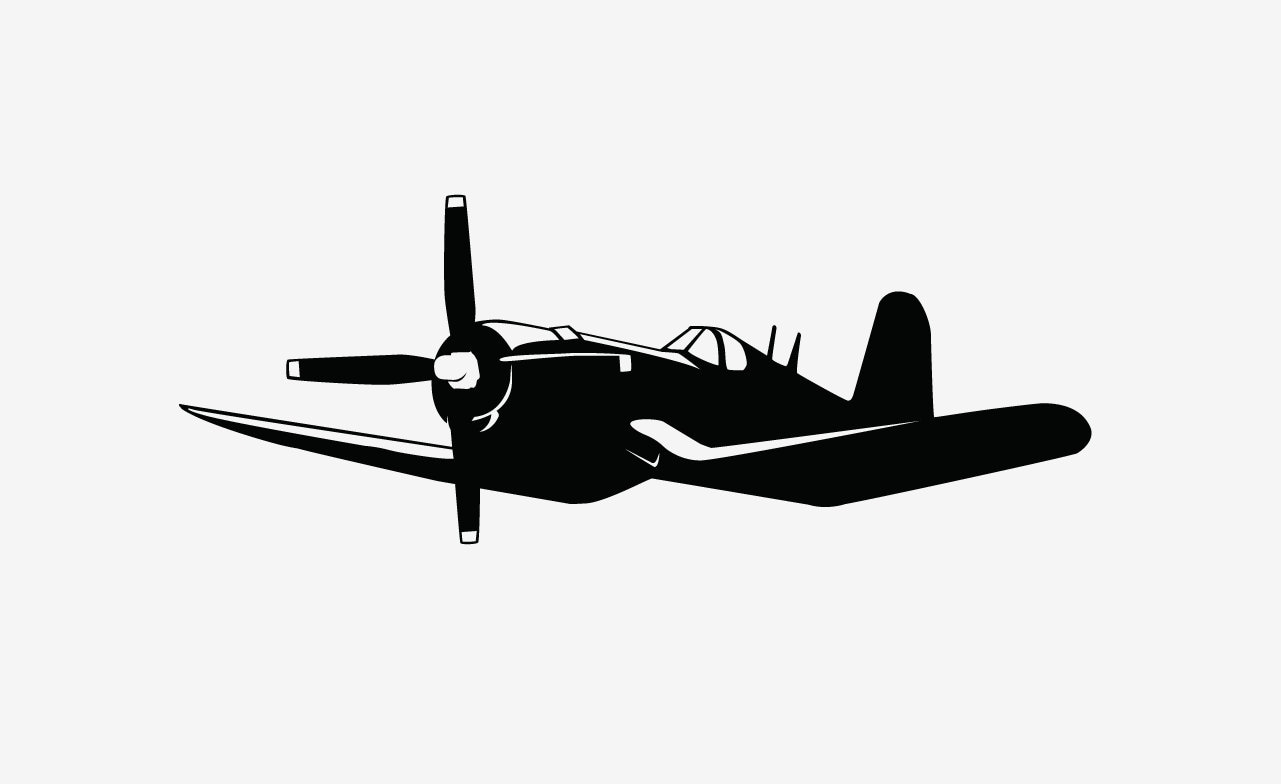 Vought F4U Corsair Fighter Airplane Wall Decal by Clankwerks