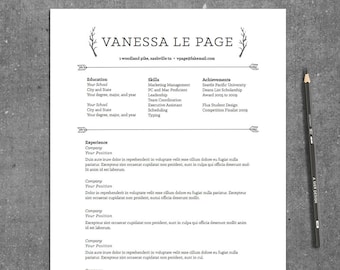 Resume Template - The Le Page Resume - Customizable resume template ...