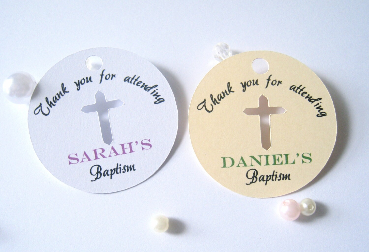 Baptism favor tags christening favor tags religious favor