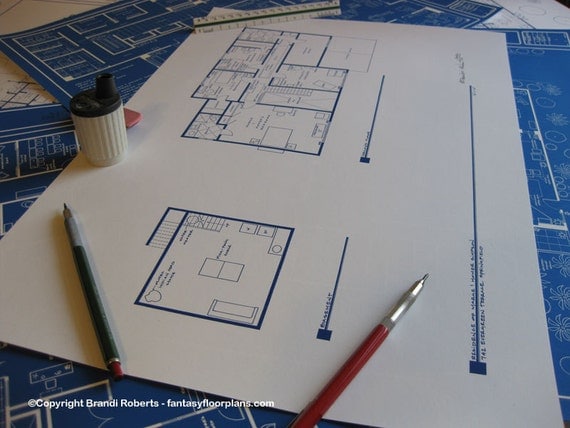 The Simpsons House Floor Plan Blueprint Poster by TVfloorplans