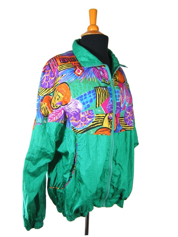 90s Neon Colorblock Jacket. 80s Clothing / 90s by ValidHeart