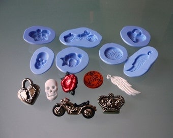 Silicone molds to choose from, themed motorcycle, biker