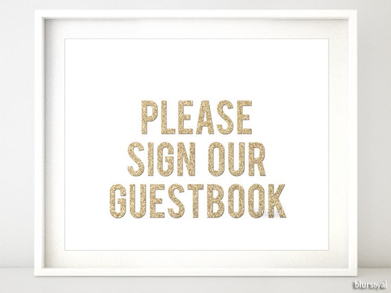 Printable sign Please sign our guestbook