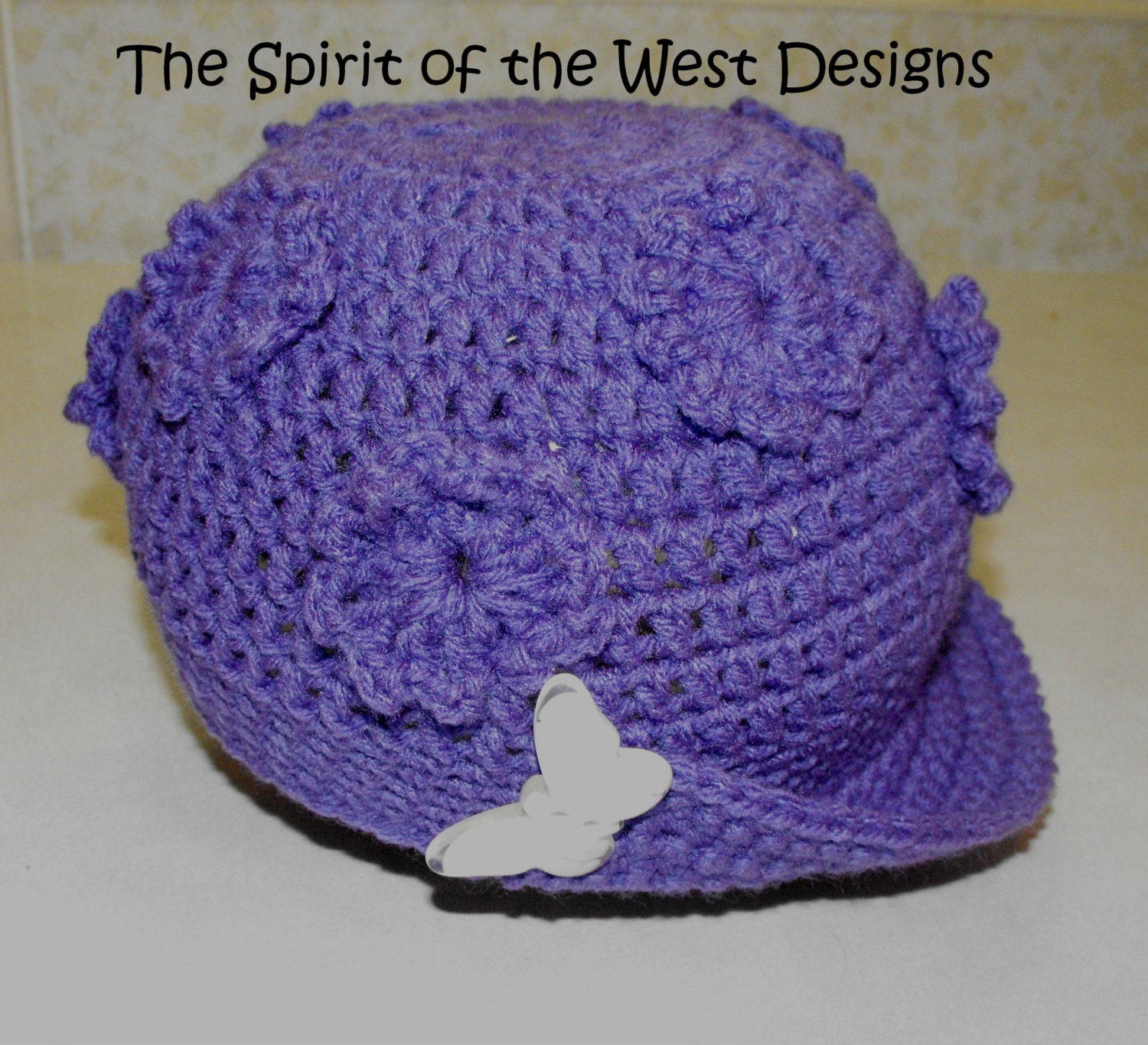 Childrens Sun Hat Crochet Pattern poppin flowers toque